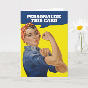 Carte Ajouter votre propre texte Rosie le Riveter Person