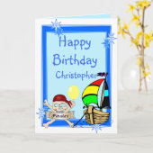Carte Ajouter votre texte Anniversaire (Fleur jaune)