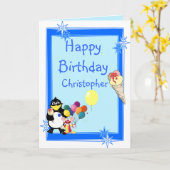 Carte Ajouter votre texte Anniversaire (Fleur jaune)
