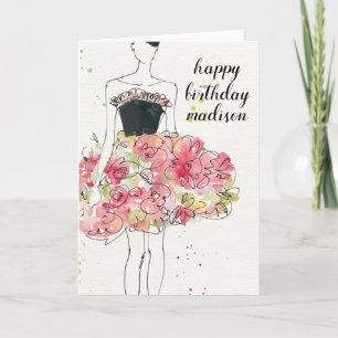 Carte Ajouter votre texte Pomme sauvage Dres florale