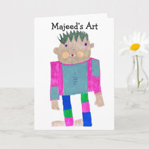 Carte Ajoutez le travail artistique de votre enfant à ce