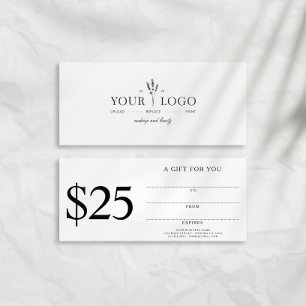 Carte Ajoutez Votre Logo Beauté Cadeau Pour Vous Certifi