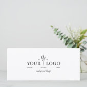 Carte Ajoutez votre logo Code QR de certificat cadeau de (Debout devant)