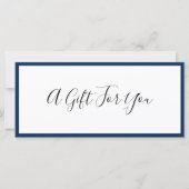 Carte Ajoutez votre logo et votre certificat-cadeau à la (Devant)