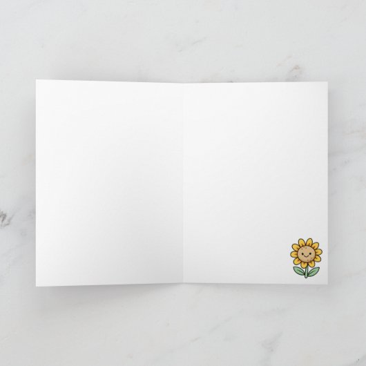Carte Ajoutez Votre Propre Message, Joyeux Tournesol (Intérieur)