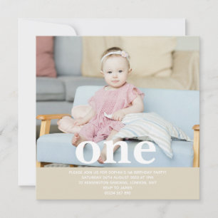 Carte Ajoutez votre propre photo One First Birdday Party