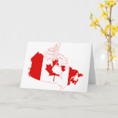 Carte AJOUTEZ VOTRE PROPRE TEXTE Drapeau Canada (Fleur jaune)
