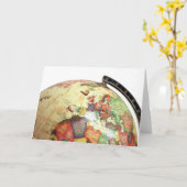 Carte AJOUTEZ VOTRE PROPRE TEXTE Globe (Fleur jaune)