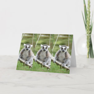 Carte AJOUTEZ VOTRE PROPRE TEXTE Lémurien