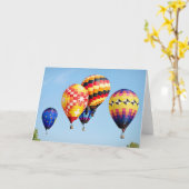 Carte AJOUTEZ VOTRE TEXTE Montgolfière (Fleur jaune)