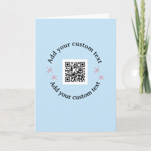 Carte Ajoutez votre texte personnalisé code QR de l'entr