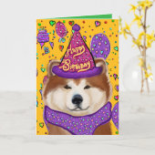 CARTE AKITA (Fleur jaune)