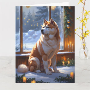 Carte Akita Avec Les Fêtes De Noël