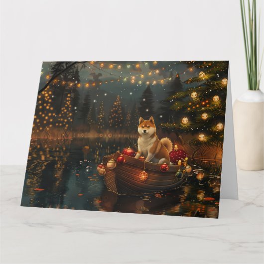 Carte Akita Christmas Festive Voyage (Devant)