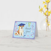 Carte Akita Graduate (Fleur jaune)