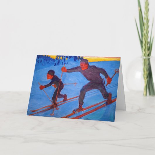 Carte Akseli Gallen-Kallela - Skiers (Devant)