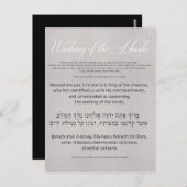 Carte Al Netilas Yadayim (Devant / Derrière)