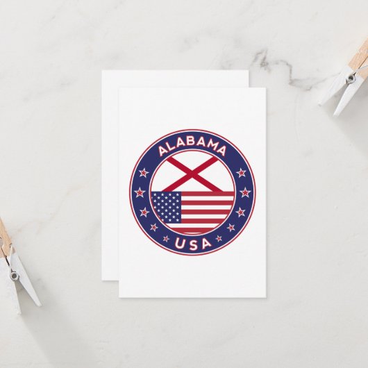 Carte Alabama (Devant/Arrière en situation)