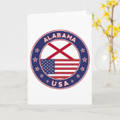 Carte Alabama, États-Unis, (Fleur jaune)