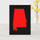 Carte Alabama noir et rouge (Fleur jaune)