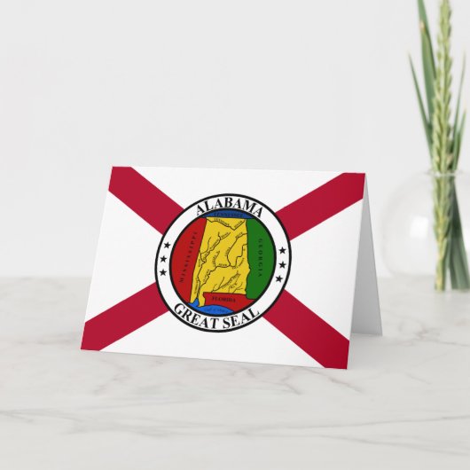 Carte Alabamian Flag & Seal, Flag of Alabama (Devant)
