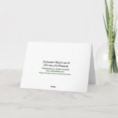 Carte Alabaster Nudibranche - Nouvel An (Dos)