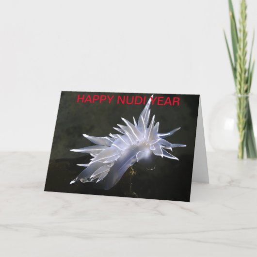 Carte Alabaster Nudibranche - Nouvel An (Devant)