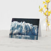 Carte Alaska Glacier Photo Anniversaire (Fleur jaune)