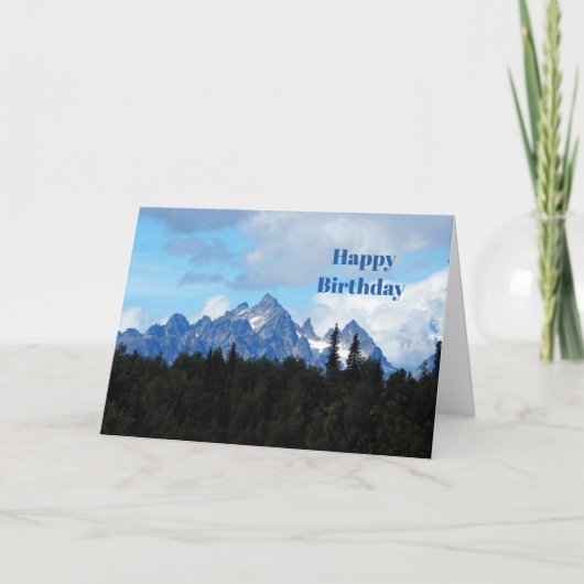 Carte Alaska Mountain Range Photo Anniversaire (Devant)