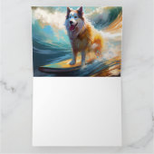Carte Alaskan Malamute Beach Surf Peinture (Intérieur)