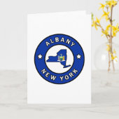 Carte Albany New York (Fleur jaune)