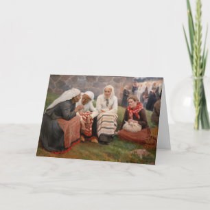 Carte Albert Edelfeel - Femmes à l'extérieur de l'église