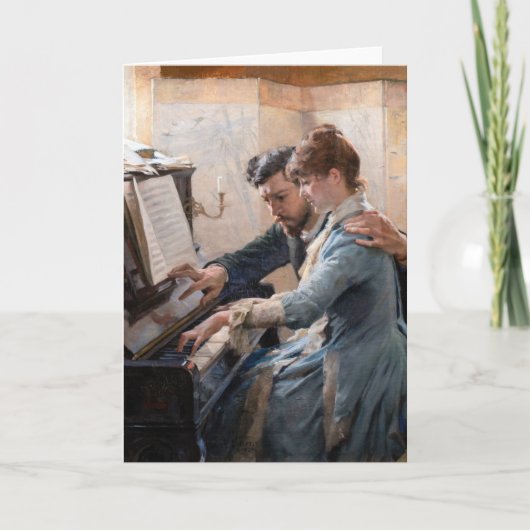 Carte Albert Edelfeel - Jouer au piano (Devant)