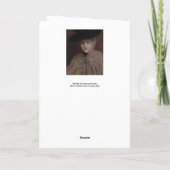 Carte Albert Edelfeel - Portrait d'une jeune femme (Dos)