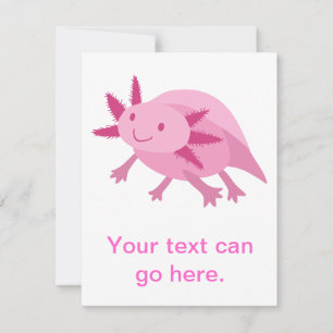 Carte Albino rose mignon Axolotl