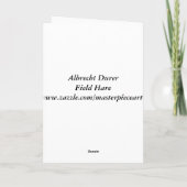 Carte Albrecht Durer - CHROMATOGRAPHIE GAZEUSE de (Dos)