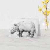 Carte Albrecht Durer Rhinoceros (Fleur jaune)
