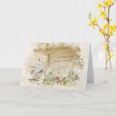 Carte Album de mariage vintage Félicitations (Fleur jaune)