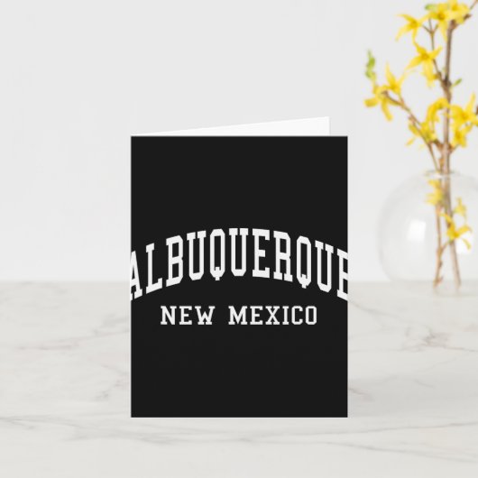 Carte Albuquerque - New Mexico - Throwback Design - Clic (Fleur jaune)