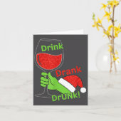 Carte Alcohol &amp; Tails Drink Drank Drunk! Funny Chris (Fleur jaune)