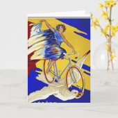 Carte Alcyon Cycles - Vintage Bicycle Art (Fleur jaune)