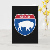 Carte Alden New York Buffalo Ny Highway Interstate Sign  (Fleur jaune)