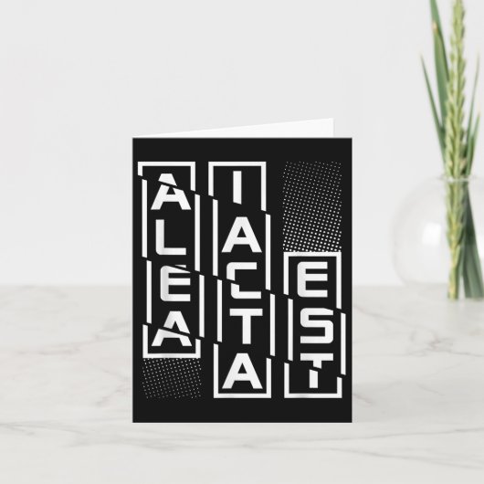 Carte Alea Iacta Est Latin Phrase Motivation Sa (Devant)
