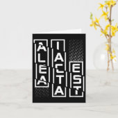 Carte Alea Iacta Est Latin Phrase Motivation Sa (Fleur jaune)