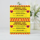Carte Alerte d'urgence Mon animal de compagnie est la ma (Debout devant)