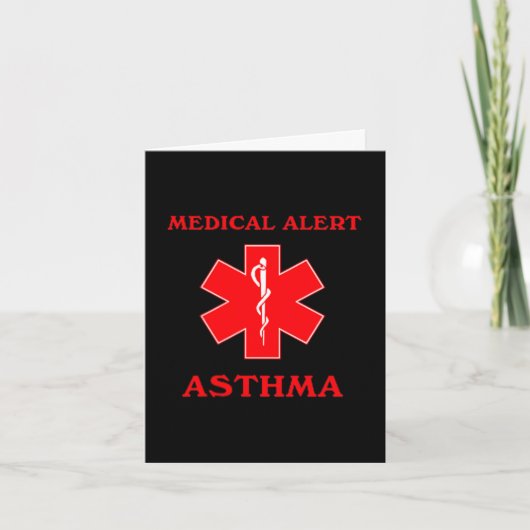 Carte Alerte médicale asthme (Devant)