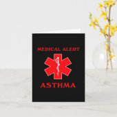 Carte Alerte médicale asthme (Fleur jaune)