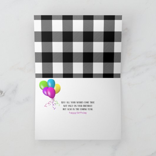 Carte Alexa Command on white plate birthday (Intérieur)