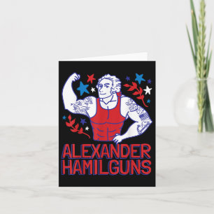Carte Alexander Hamilgun Hamilton 4 juillet Instruction