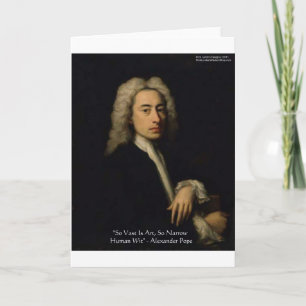 Carte Alexander Pope "Art contre esprit" Citations de sa